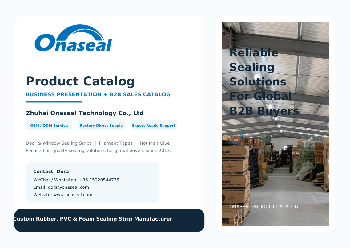 Onaseal Product Catalog Cover